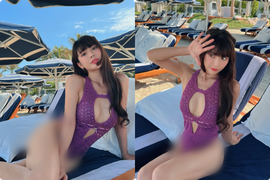 “Nữ thần cổ vũ” diện bikini lưới khoe dáng táo bạo