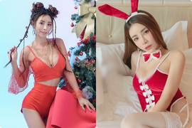 Hot girl chụp ảnh Giáng sinh táo bạo, khoe đường cong gợi cảm