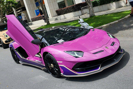 Lamborghini Aventador Roadster "mặc áo màu tím Huế" cực độc ở Sài Gòn