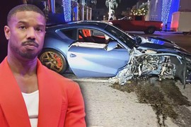 Ferrari 812 tiền tỷ của Michael B. Jordan đâm Kia Niro “nát đầu“