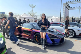 McLaren Senna của Hoàng Kim Khánh đọ dáng Bugatti Chiron "hàng khủng"