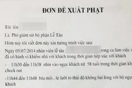 Sốt đơn phạt nhân viên khách sạn nhìn ngực khách hàng