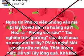 Luật sư Lê Văn Thiệp bị Cục PTTH mời lên làm rõ về nội dung đăng trên facebook