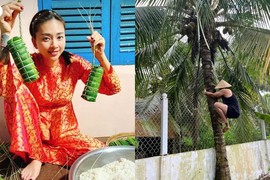 Khoảnh khắc dễ thương của Ngô Thanh Vân- Huy Trần khi về quê ăn Tết