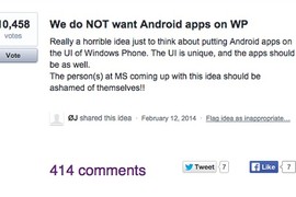 Windows Phone chạy ứng dụng Android khiến fan tranh cãi nảy lửa