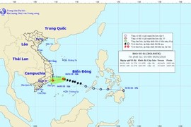 Bão số 1 đã suy yếu thành ATNĐ khi đi vào khu vực Trường Sa