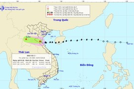 Bão số 3 đã suy yếu thành ATNĐ sau khi đổ bộ đất liền, mưa lớn kéo dài