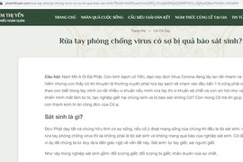 Website bà Phạm Thị Yến gây sốc với câu hỏi: "Rửa tay phòng chống virus có sợ bị quả báo sát sinh?"