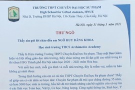 Hiệu trưởng trường chuyên Sư phạm gửi thư chiêu sinh học sinh giỏi cấp tỉnh