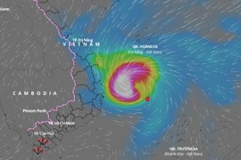 Bão số 9 giật trên cấp 17, cách Bình Định - Phú Yên khoảng 230km