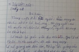 Văn tả cô giáo của học sinh khiến người đọc không nhịn được cười