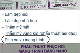 Vá màng trinh giá “bèo” đến “chát”... đầy rẫy trên phố HN