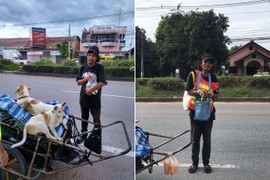 Người đàn ông đi bộ hơn 1500km làm việc ai cũng rớt nước mắt