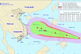 Bão giật cấp 11 hướng vào Biển Đông