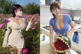 Khoe tài bổ dưa “đỉnh”, hot girl ngực khủng khiến ai cũng trầm trồ