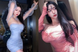 Diện đồ khoét sâu, hot girl xinh đẹp khoe body siêu nuột