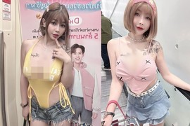 Hot girl xinh đẹp diện đồ thiếu vải đi chợ đêm khoe dáng nuột