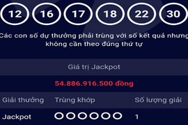 Có thêm người trúng xổ số độc đắc Vietlott gần 55 tỷ đồng