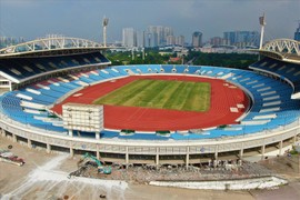 Video: Đập tường SVĐ Mỹ Đình để chuẩn bị cho Sea Games 31