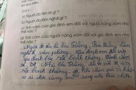 Học sinh tiểu học viết văn tả hàng xóm, bố mẹ muốn “độn thổ“