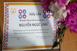 Sáng tạo “giấy like” tặng con, vị phụ huynh Bắc Ninh gây bão mạng