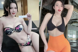 Diện áo dây trễ nải, hot girl gym khiến anh em “toát mồ hôi“