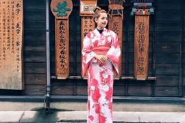 Hot girl Chi Pu đẹp lạ với trang phục Kimono