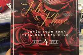 Hé lộ thiệp cưới của Lan Khuê và John Tuấn Nguyễn