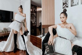 Ca nương Kiều Anh đẹp chất ngất khi “bắt trend” lấy gối làm váy