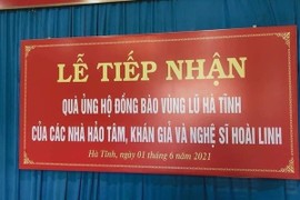 Đại diện NSƯT Hoài Linh đã trao 9 tỷ cho 4 tỉnh miền Trung