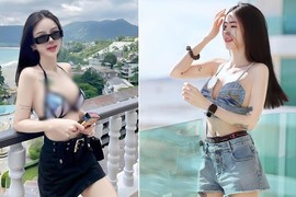 Hot girl xinh đẹp mặc táo bạo khoe vòng eo rắn nước mê hoặc