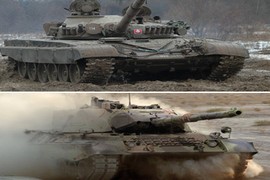 Xe tăng T-72 “thua chổng vó” Leopard 1 trên đường đua