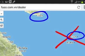 Hãng xe Fuso VN dùng bản đồ cho Hoàng Sa là của Trung Quốc