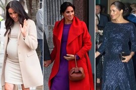 Học lỏm thời trang bà bầu gợi cảm của công nương Meghan Markle