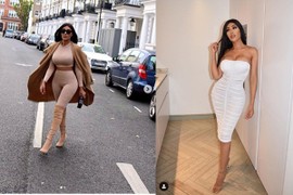 Mỹ nhân gây sốt vì ăn mặc nóng bỏng y hệt Kim Kardashian