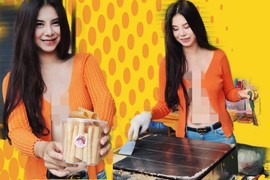 Mặc hở hang bán bánh, cô gái bị cảnh sát “hỏi thăm”