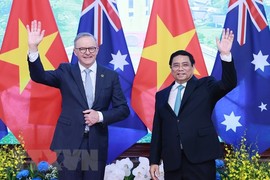 Thủ tướng Phạm Minh Chính chủ trì Lễ đón chính thức Thủ tướng Australia