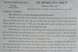 Mỹ Tâm hát với người khuyết tật vào đề thi Văn lớp 10