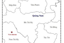 Quảng Nam: Động đất 2,7 độ Richter ở Nam Trà My