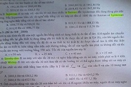 Phát sốt đề kiểm tra Vật lý “xì tin”, cười đau bụng