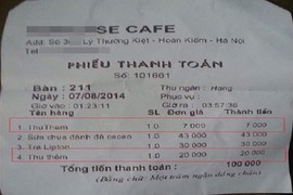 Bạn trẻ bức xúc vì quán cafe thu thêm khoản phụ