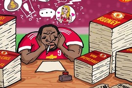 Hí họa Lukaku đau đầu giải toán khi đến MU