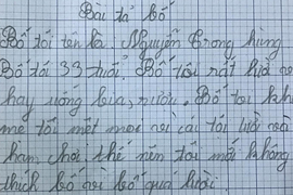 Cười chảy nước mắt với bài văn tả ông bố lười của em bé 