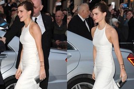 Emma Watson hút hồn với đầm trắng tinh khôi