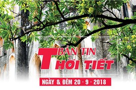 Dự báo thời tiết ngày 20/9: Bắc Bộ chuyển nắng, có nơi trên 32 độ C