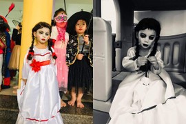 Cậu bé khiến dân tình 'khóc thét' khi hóa trang Annabelle quá giống