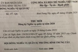 Phường nhầm lẫn, bé 9 tháng tuổi bị gọi nhập ngũ