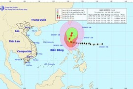 Siêu bão Koppu gây sóng to gió lớn trên Biển Đông