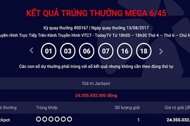 Kết quả Vietlott mới nhất: Giải Jackpot 24 tỷ đồng tìm thấy chủ nhân