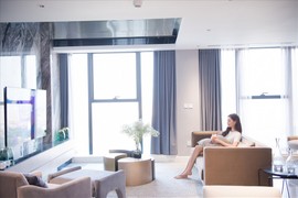 Mê mẩn ngắm penthouse tiền tỷ của Hoa hậu Lương Thùy Linh